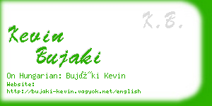 kevin bujaki business card